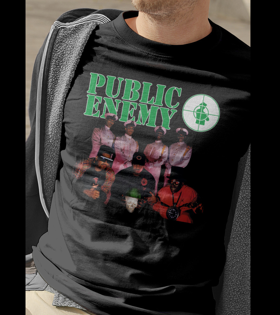 Public Enemy 1991 Group Photo With Target T-Shirt