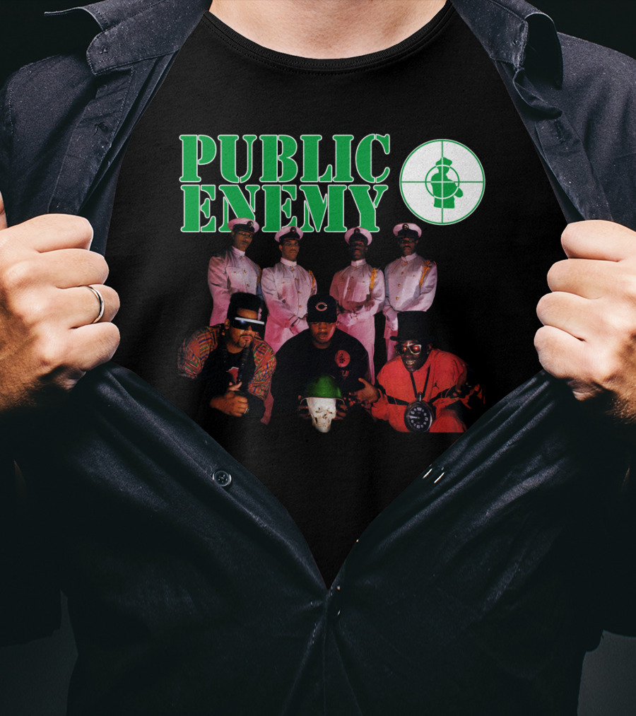 Public Enemy 1991 Group Photo With Target T-Shirt