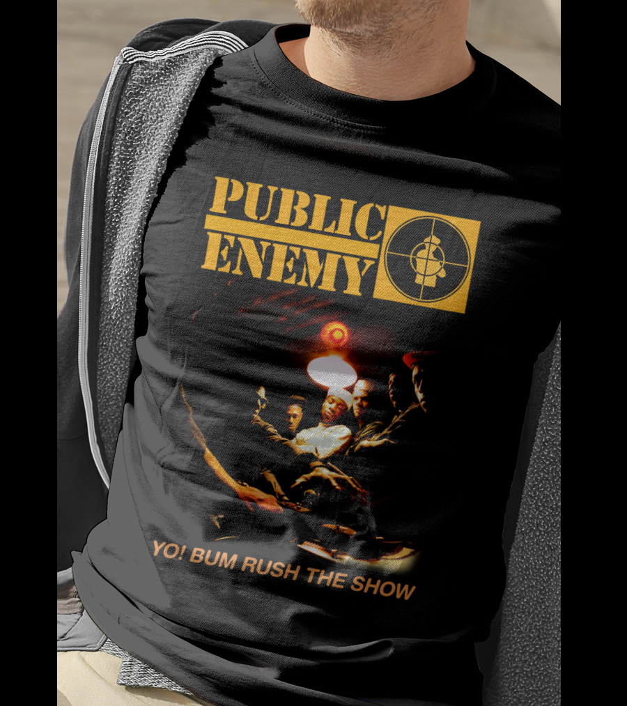 Public Enemy Yo Bum Rush The Show Classic Rap Album Cover T-Shirt