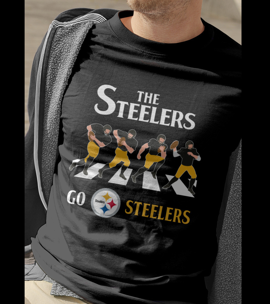 The Steelers Go Steelers Abbey Road Football T-Shirt