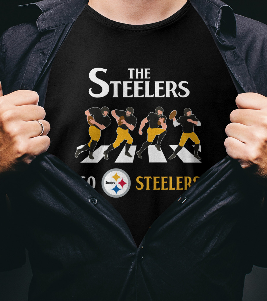 The Steelers Go Steelers Abbey Road Football T-Shirt