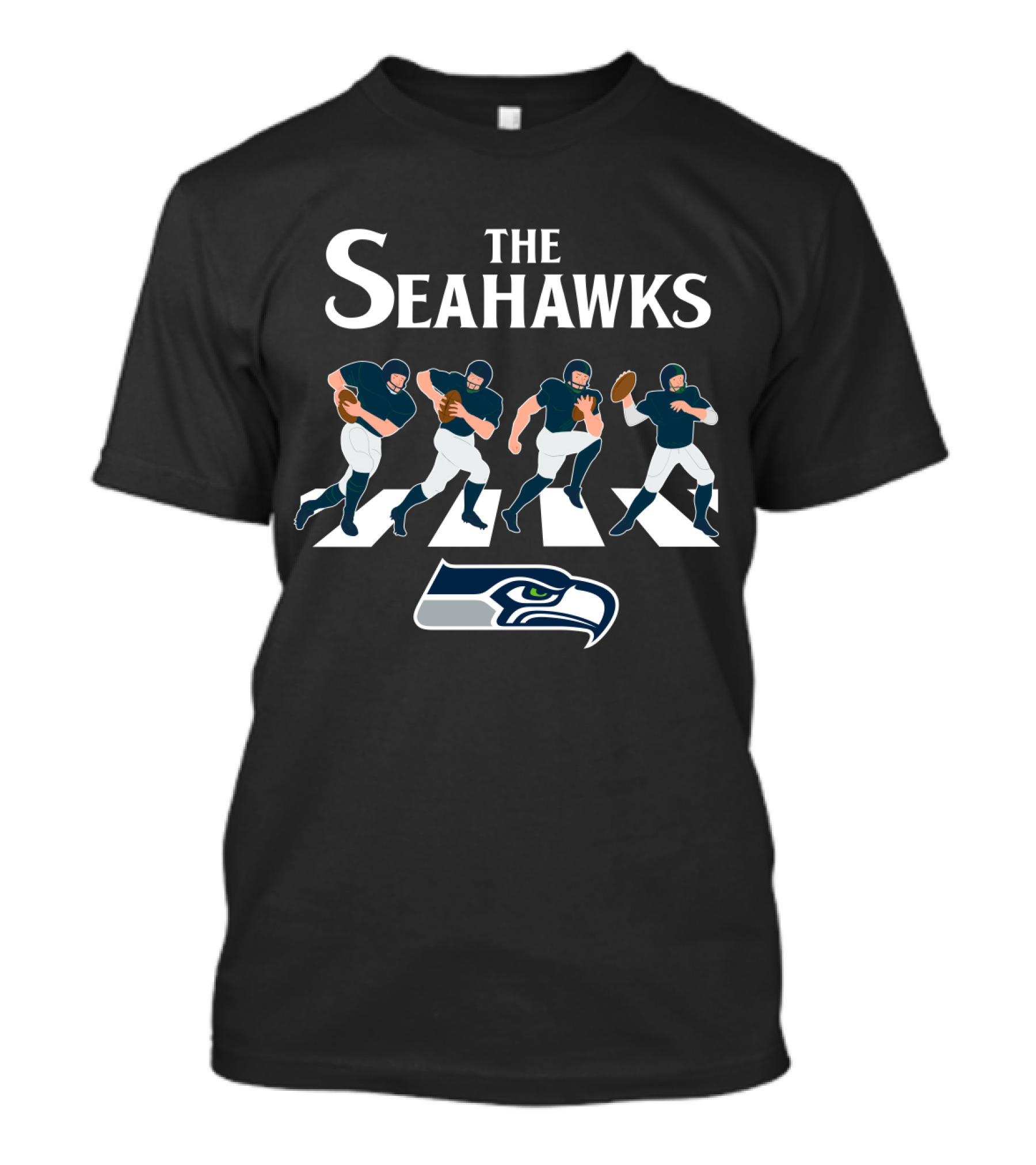 Seattle Seahawks Abbey Road Football Players Crossing T-Shirt