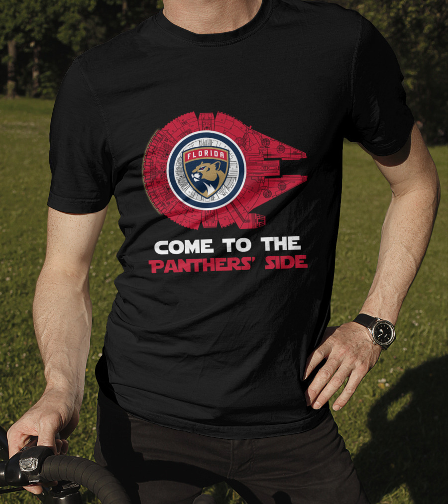 Florida Panthers Come To The Panthers' Side Millennium Falcon T-Shirt