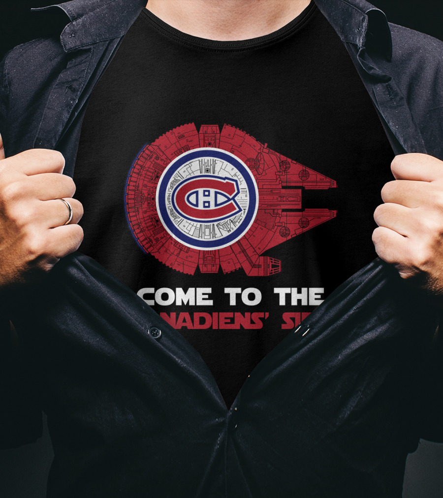 Come To The Canadiens' Side Montreal Canadiens Millennium Falcon T-Shirt