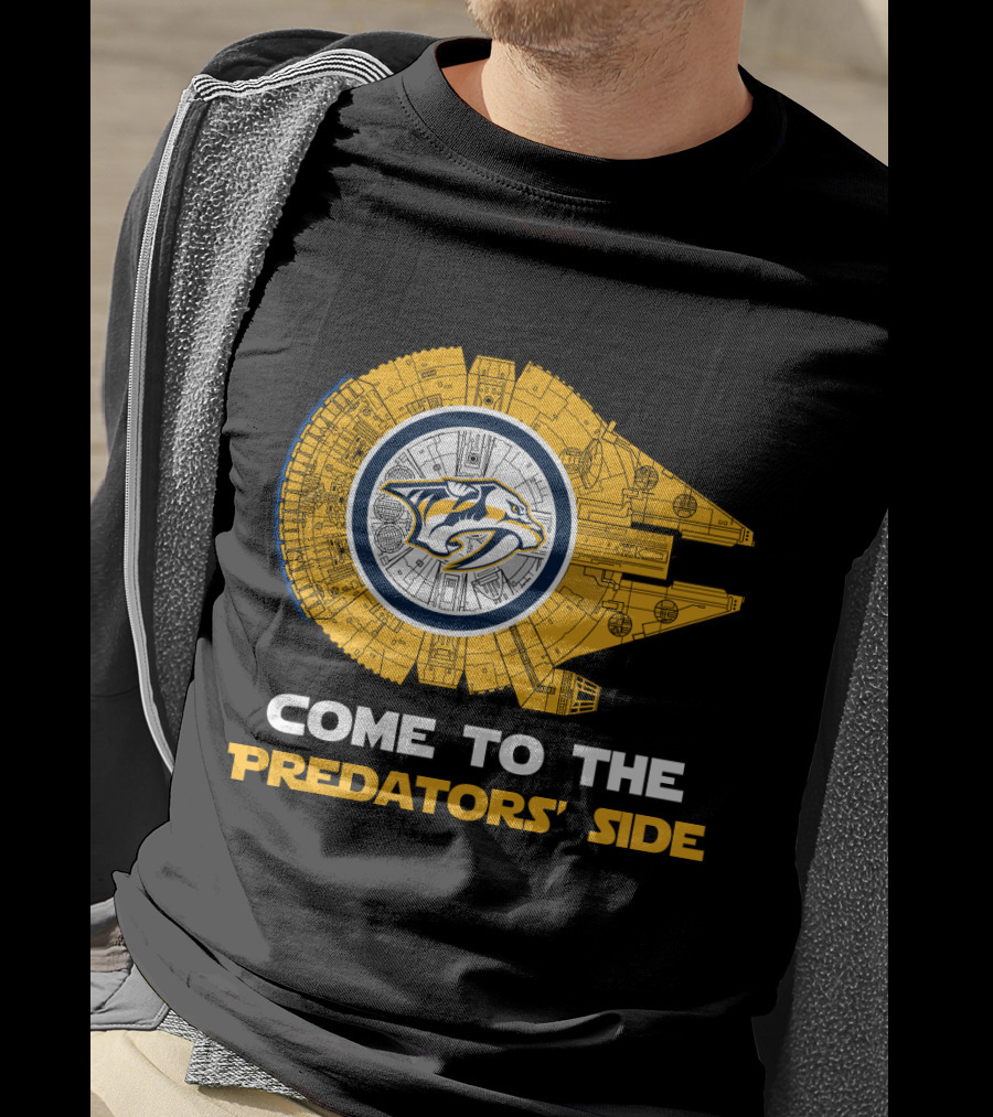 Come To The Predators' Side Nashville Predators Millennium Falcon T-Shirt