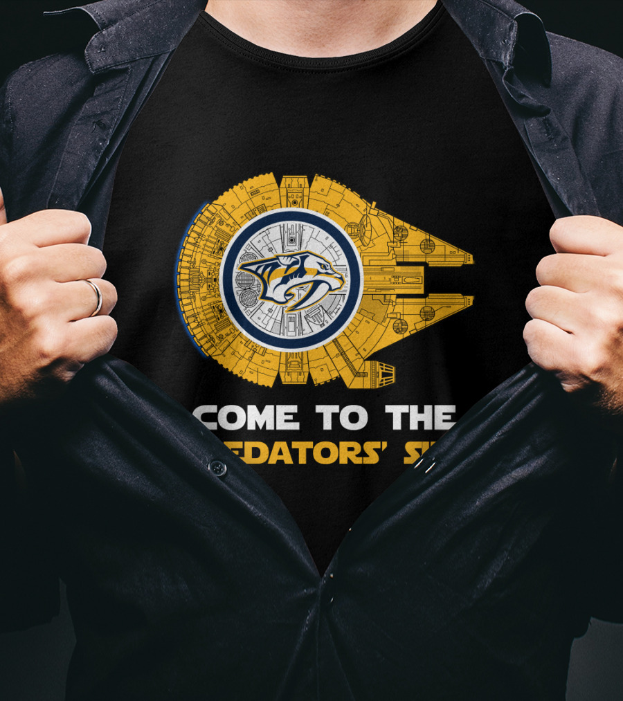 Come To The Predators' Side Nashville Predators Millennium Falcon T-Shirt