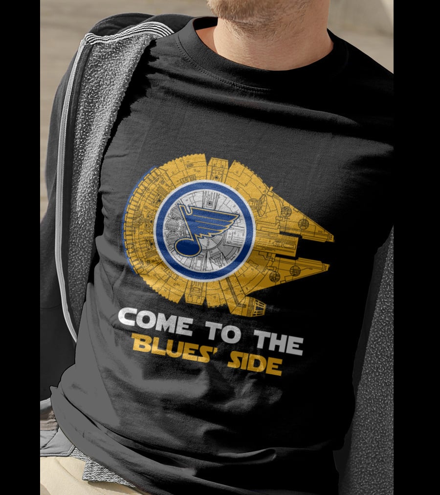 Come To The Blues' Side St. Louis Blues Millennium Falcon T-Shirt