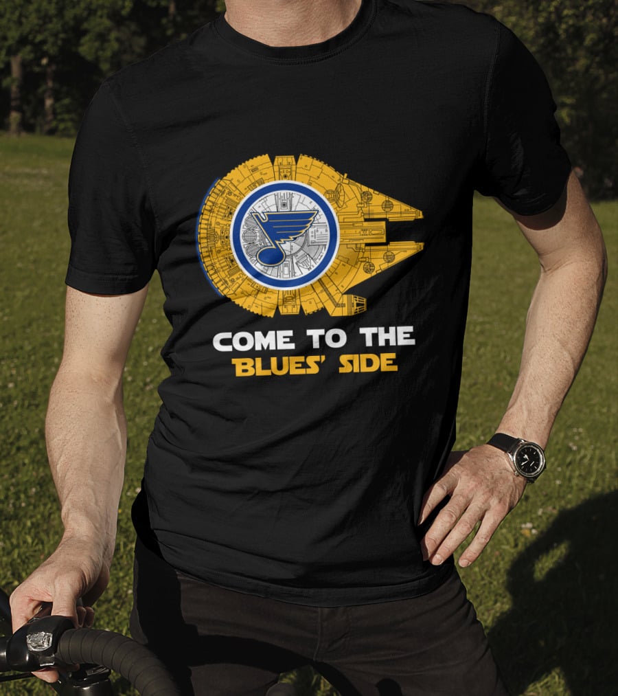 Come To The Blues' Side St. Louis Blues Millennium Falcon T-Shirt