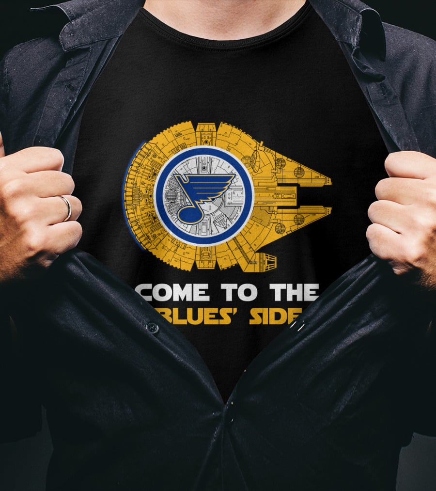 Come To The Blues' Side St. Louis Blues Millennium Falcon T-Shirt