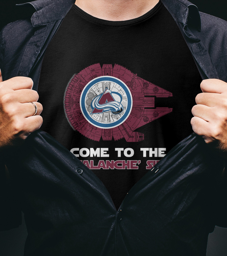 Come To The Avalanche Side Colorado Avalanche Millennium Falcon T-Shirt