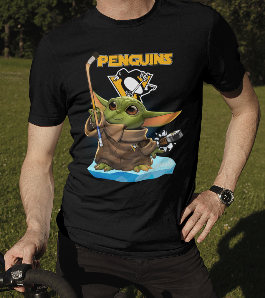 Penguins Baby Yoda Pittsburgh Hockey T-Shirt