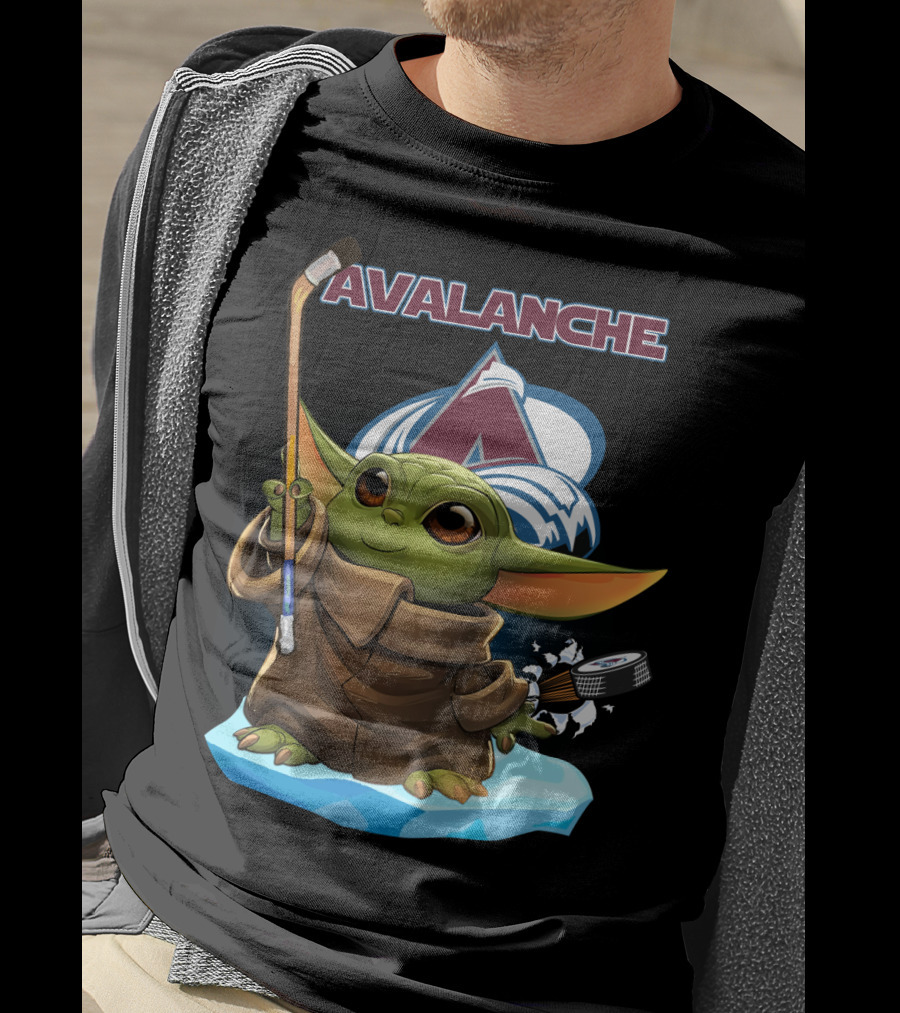 Avalanche Baby Yoda Colorado Hockey T-Shirt