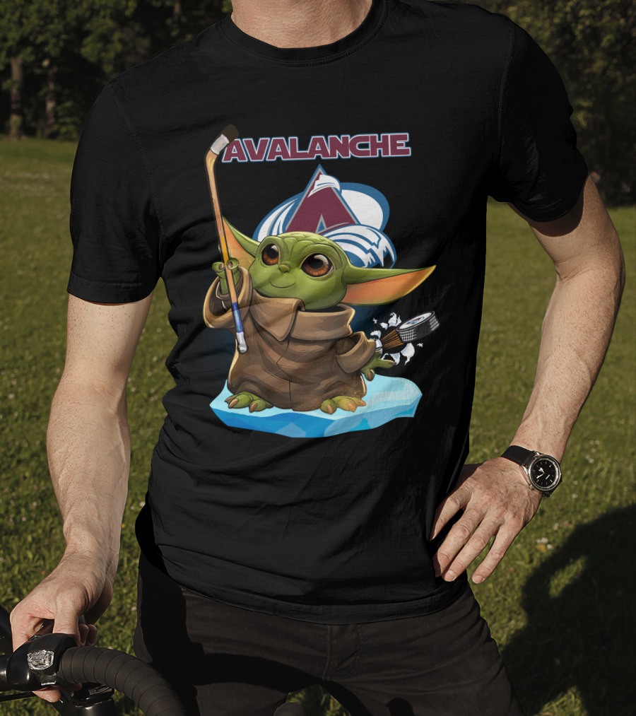 Avalanche Baby Yoda Colorado Hockey T-Shirt