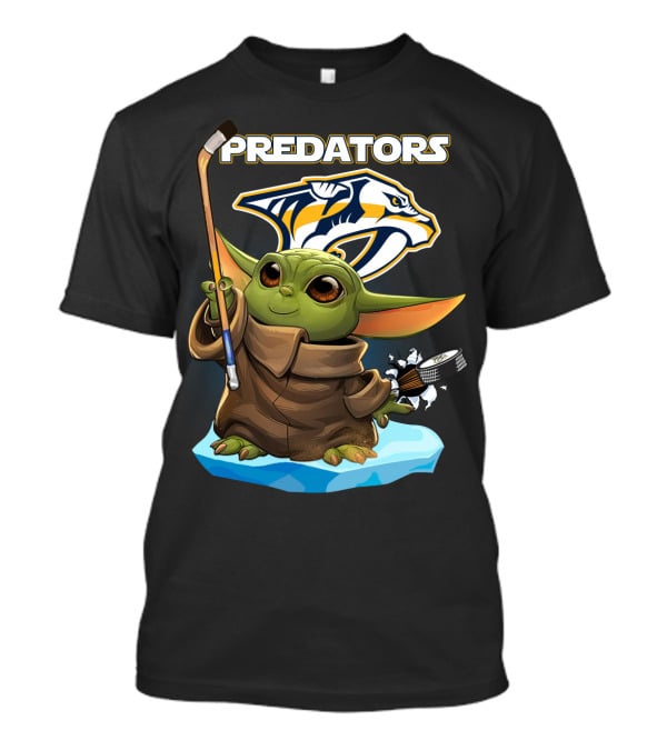 Baby Yoda Predators Hockey Nhl Star Wars Nashville T-Shirt