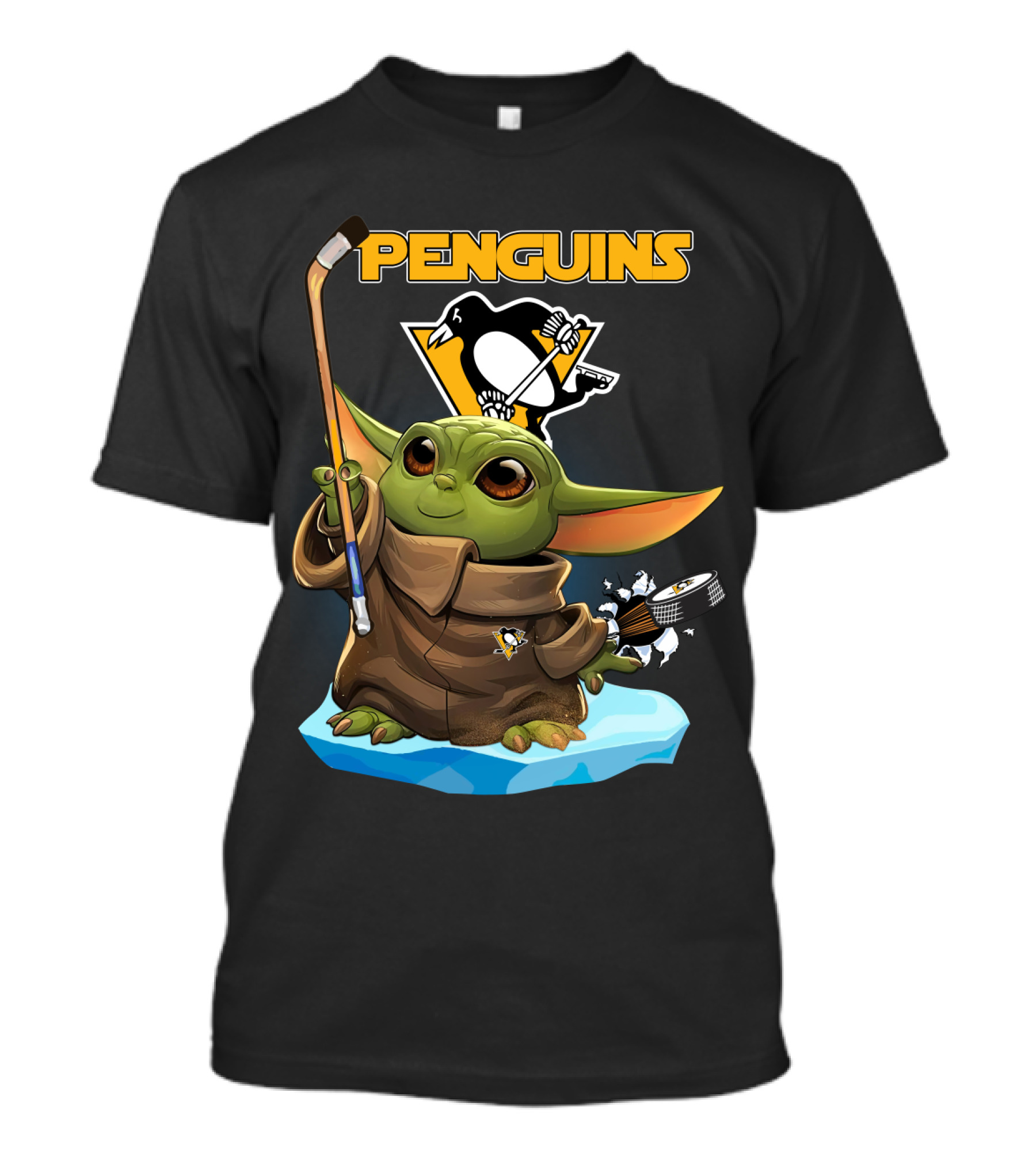 Pittsburgh Penguins Baby Yoda Star Wars NHL Hockey Fan T-Shirt