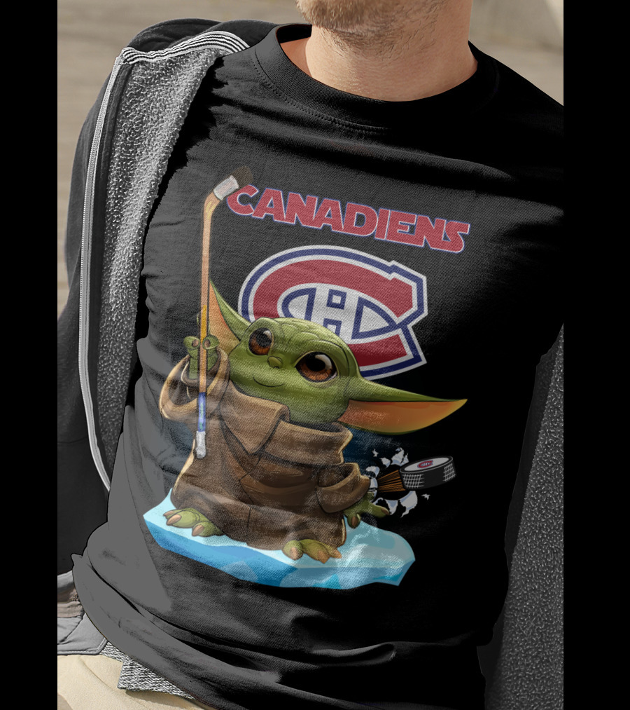 Montreal Canadiens Baby Yoda NHL Hockey T-Shirt