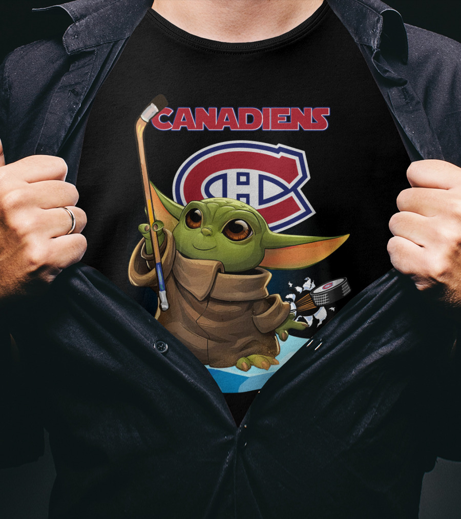 Montreal Canadiens Baby Yoda NHL Hockey T-Shirt