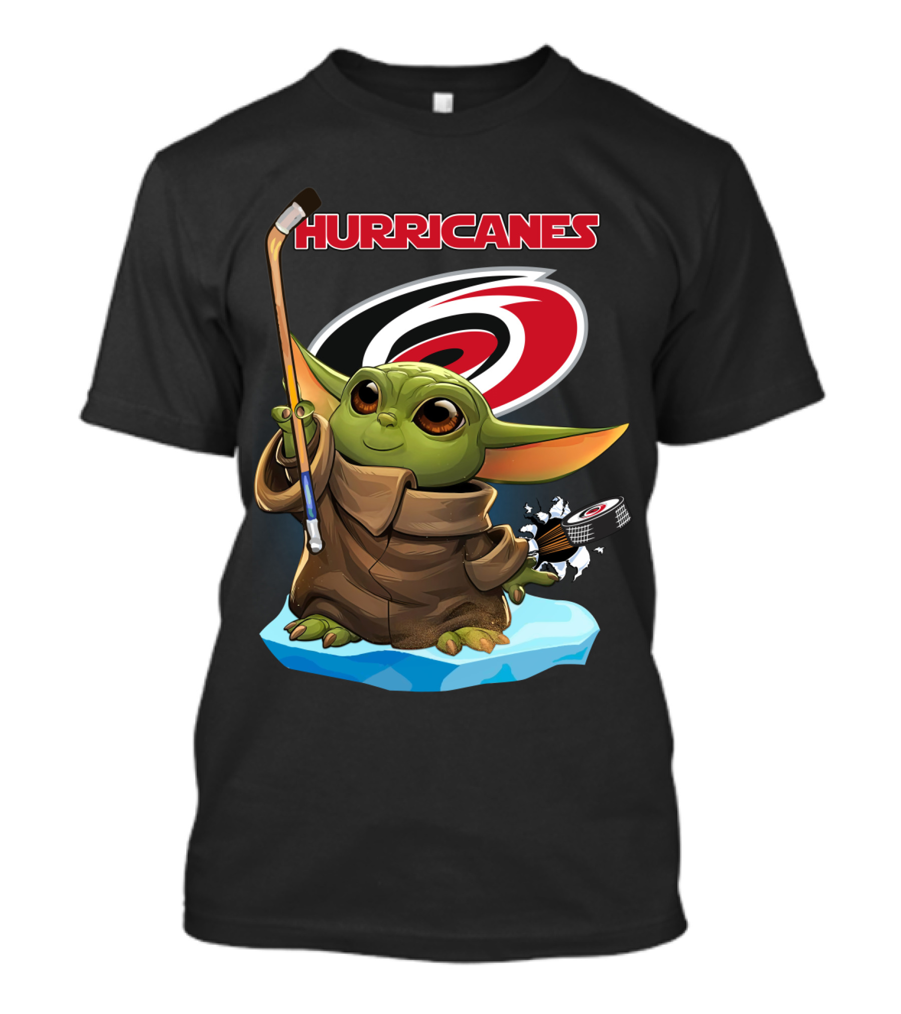 Hurricanes Baby Yoda Carolina Nhl Hockey T-Shirt