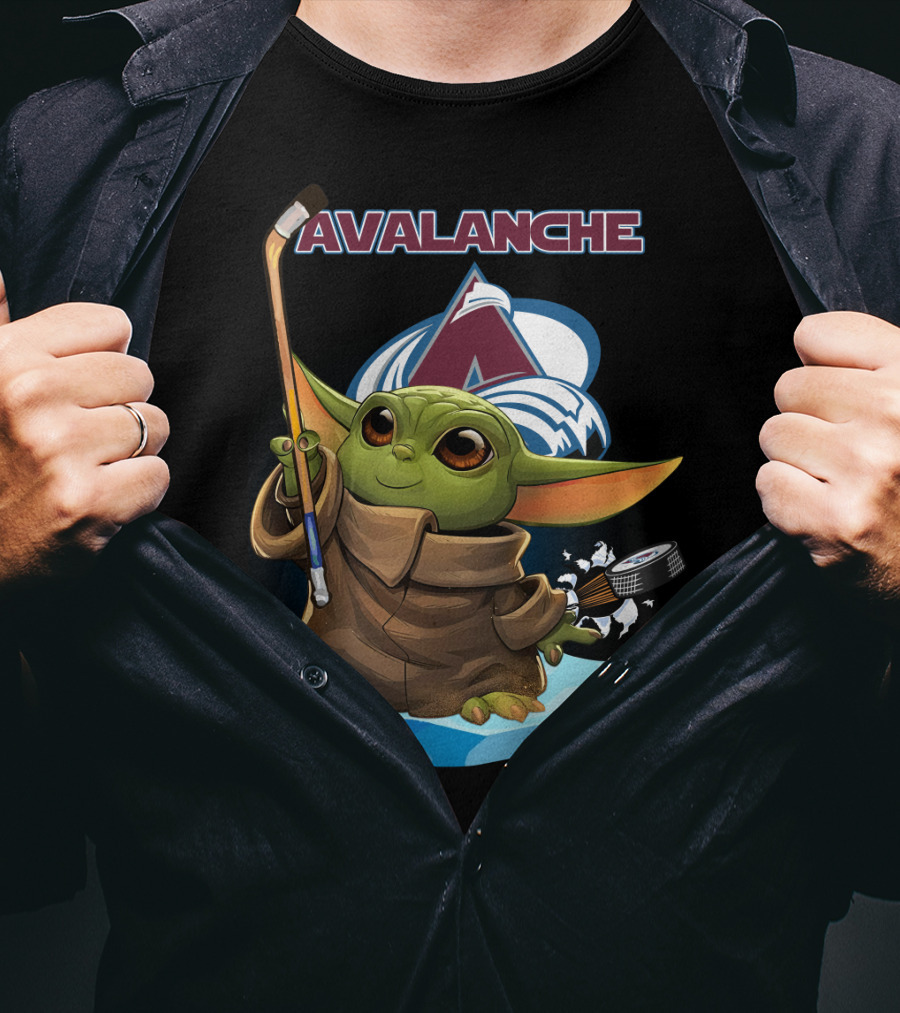 Colorado Avalanche Baby Yoda Hockey NHL Fan T-Shirt
