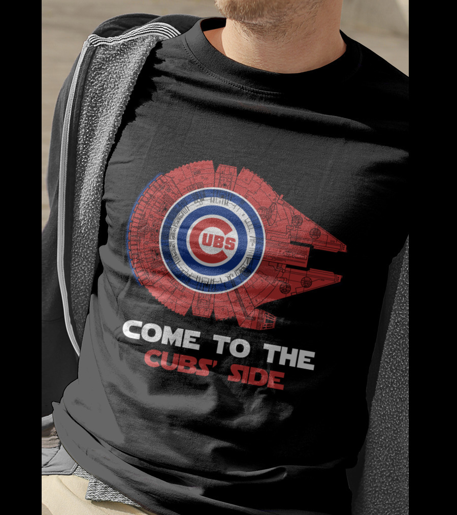 Come To The Cubs' Side Chicago Cubs Millennium Falcon MLB T-Shirt