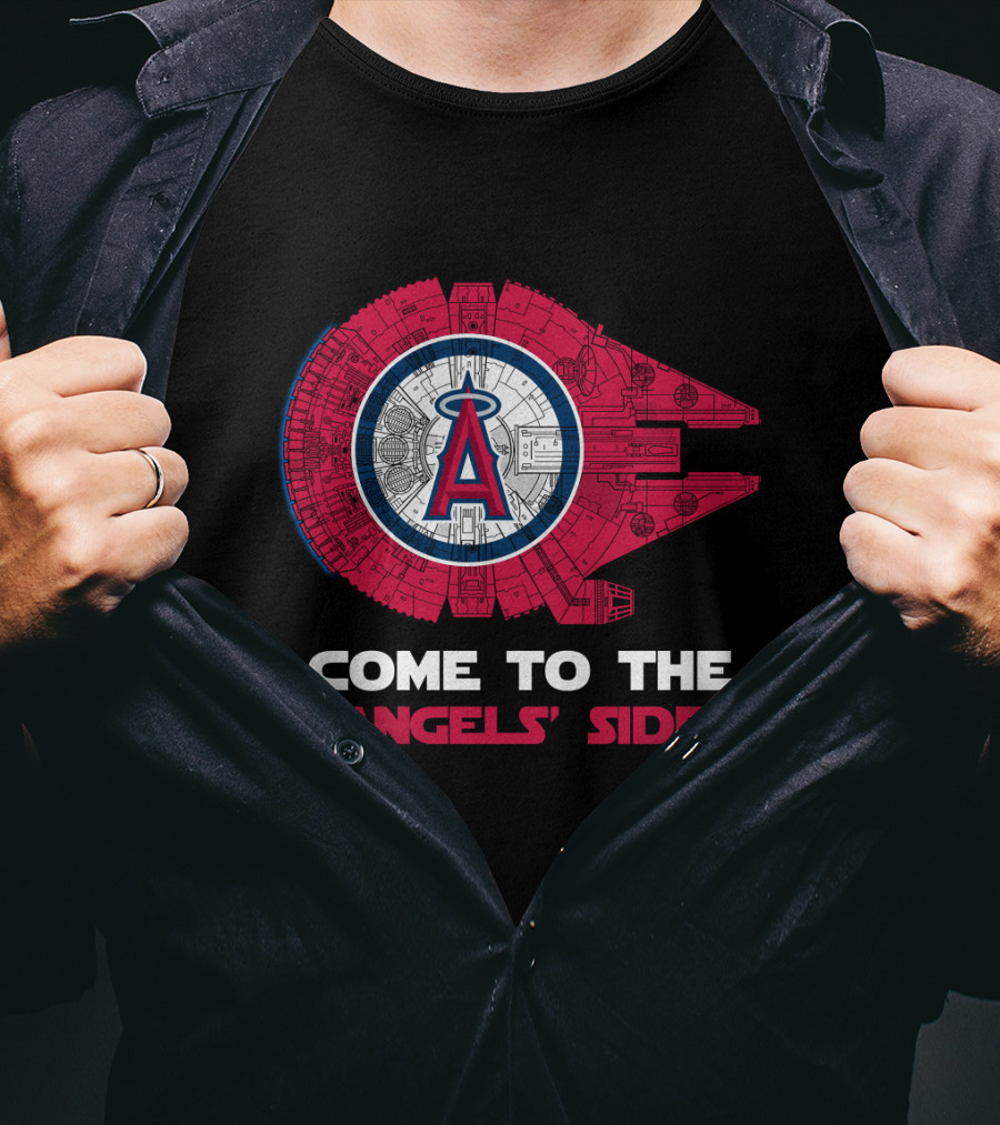 Los Angeles Angels Come To The Angels' Side Millennium Falcon MLB T-Shirt