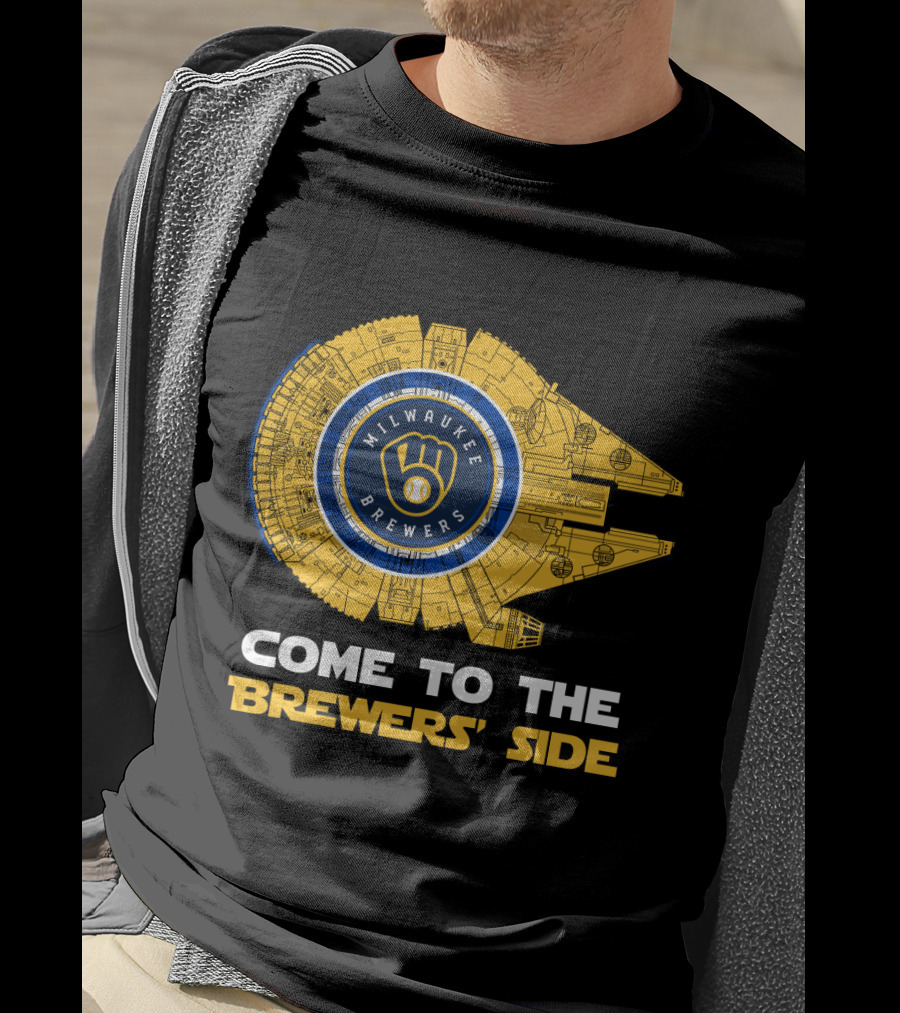Milwaukee Brewers Come To The Brewers' Side Millennium Falcon MLB T-Shirt