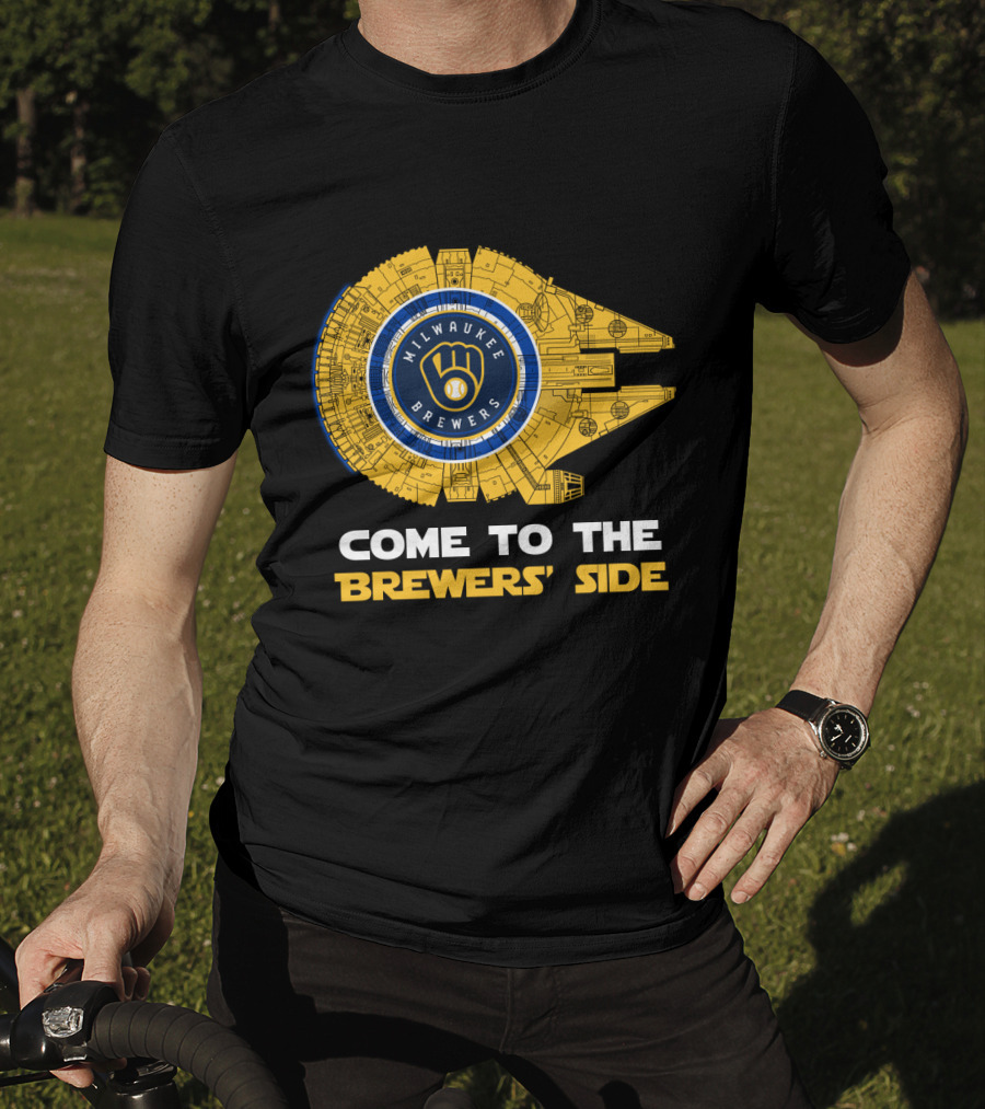 Milwaukee Brewers Come To The Brewers' Side Millennium Falcon MLB T-Shirt