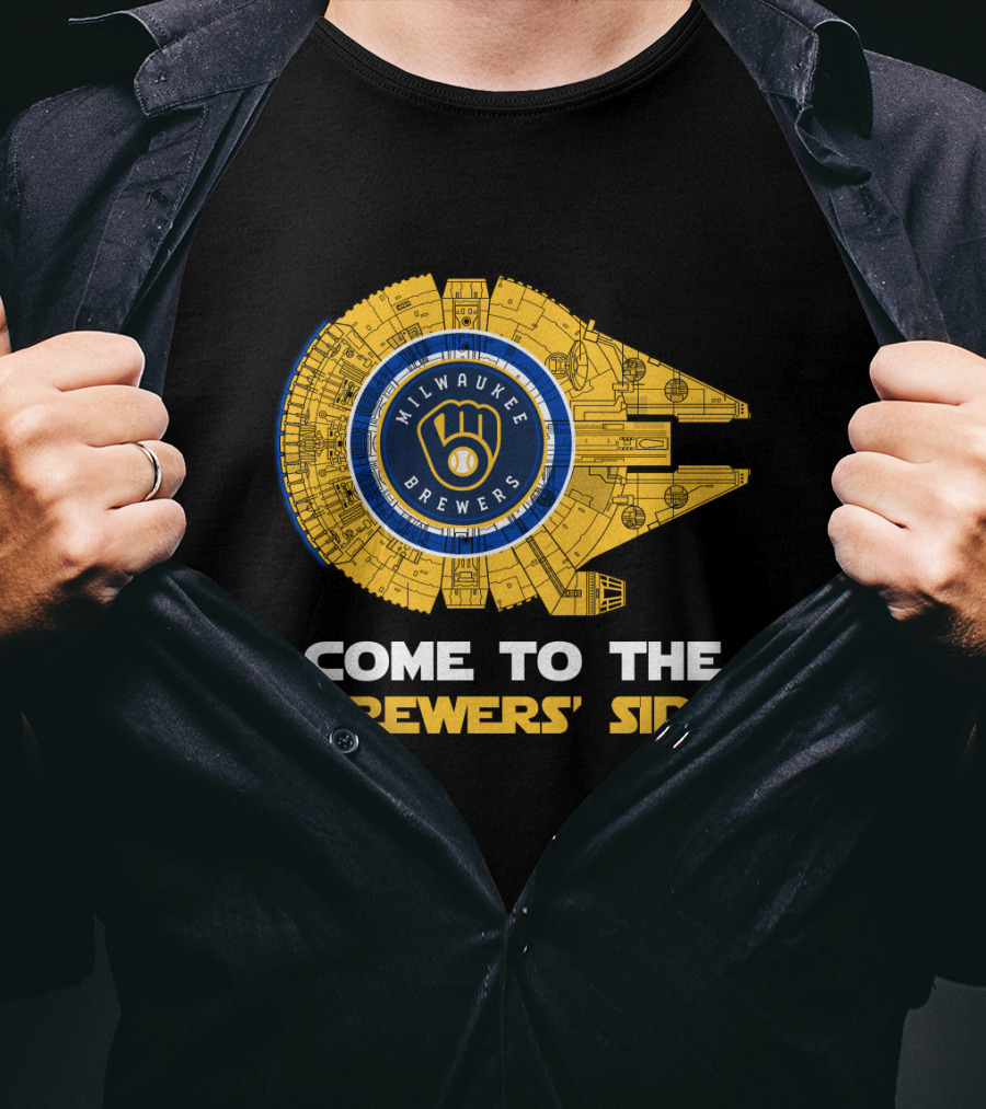 Milwaukee Brewers Come To The Brewers' Side Millennium Falcon MLB T-Shirt