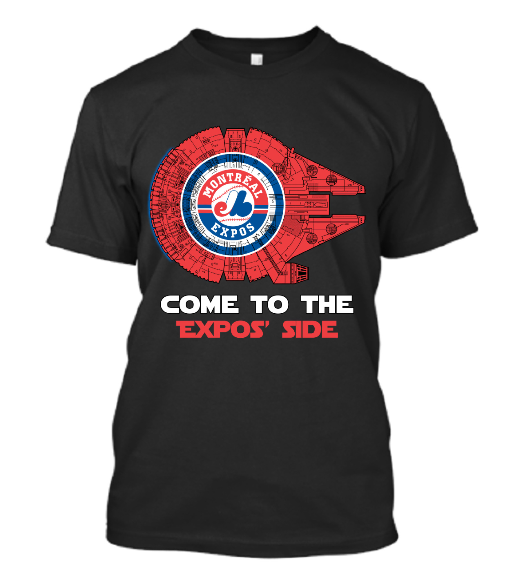 Montreal Expos Come To The Expos' Side Millennium Falcon MLB T-Shirt