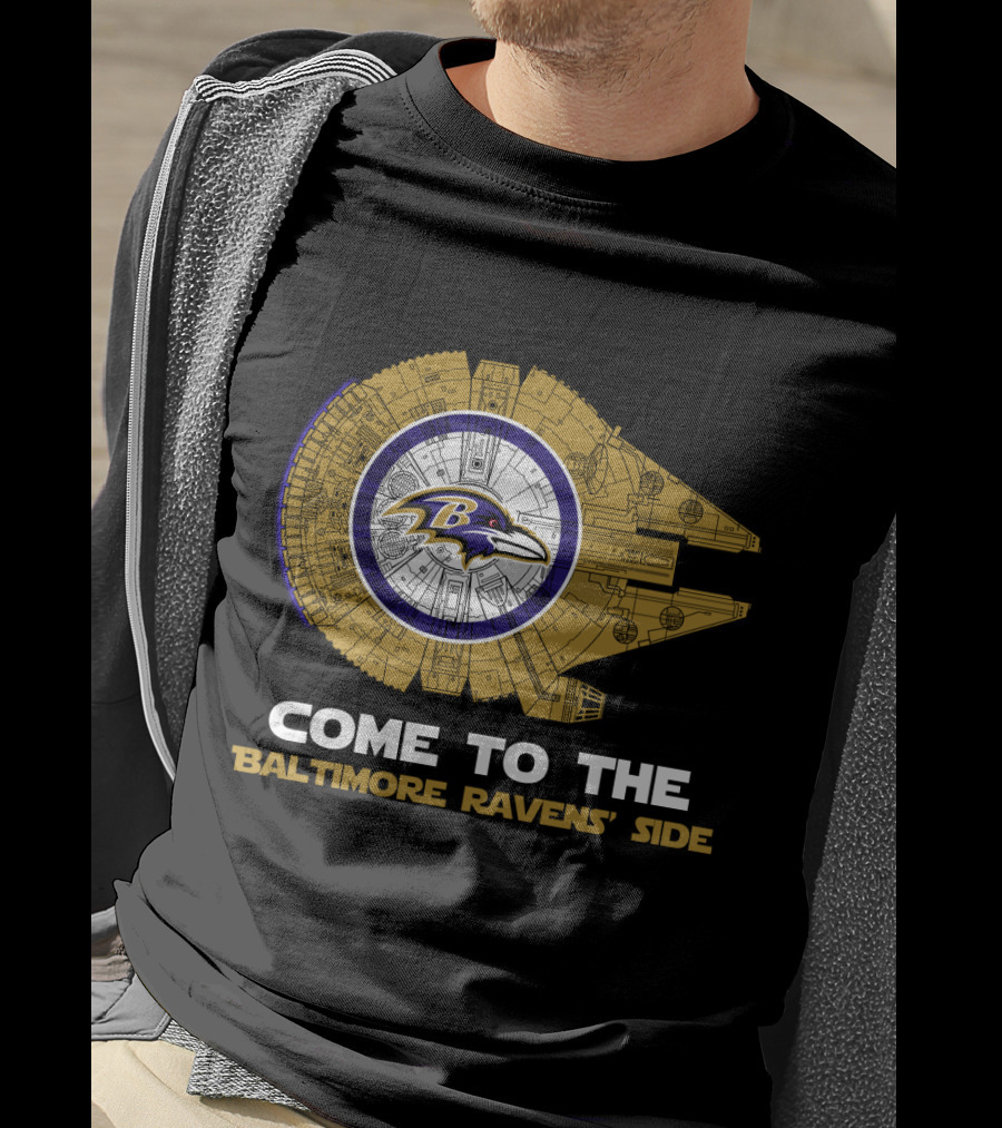Come To The Baltimore Ravens' Side Millennium Falcon Nfl T-Shirt