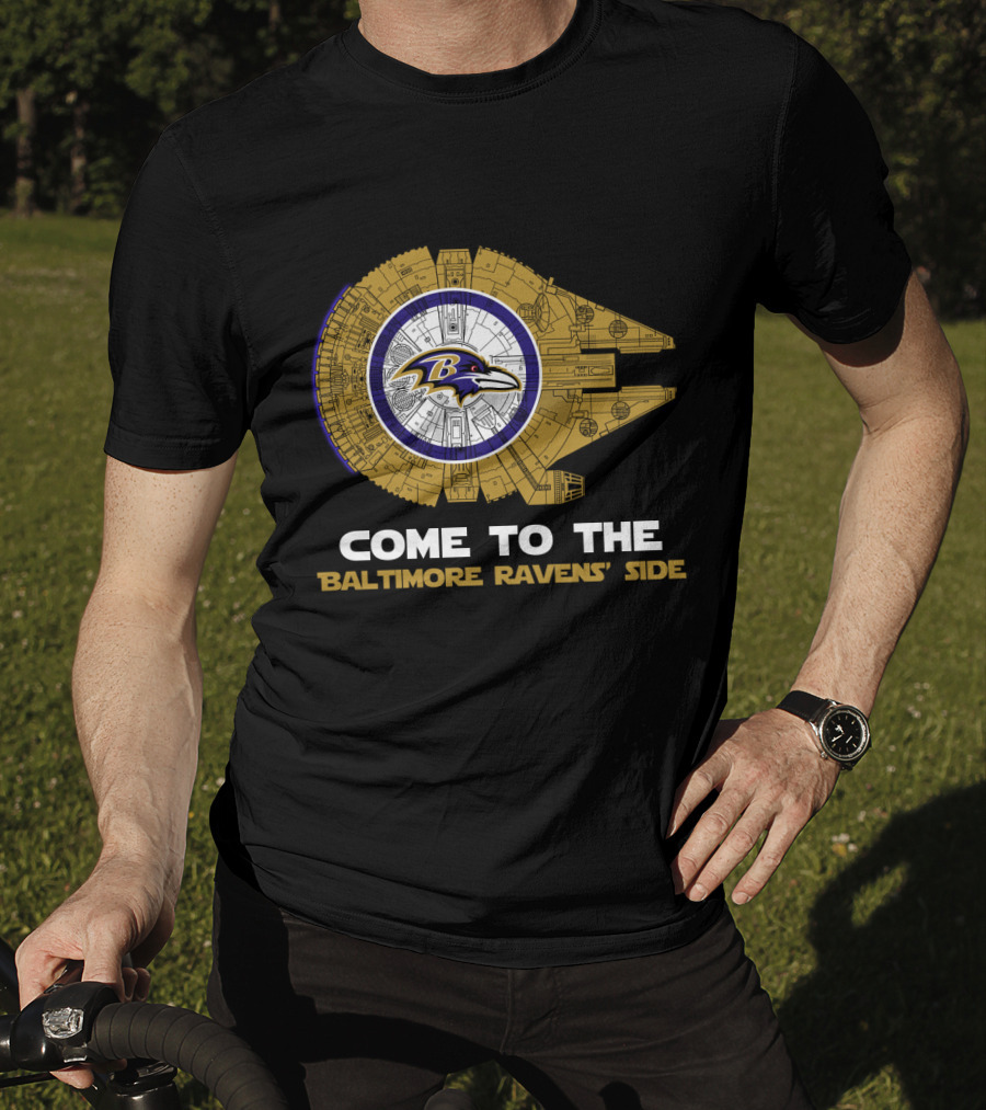 Come To The Baltimore Ravens' Side Millennium Falcon Nfl T-Shirt