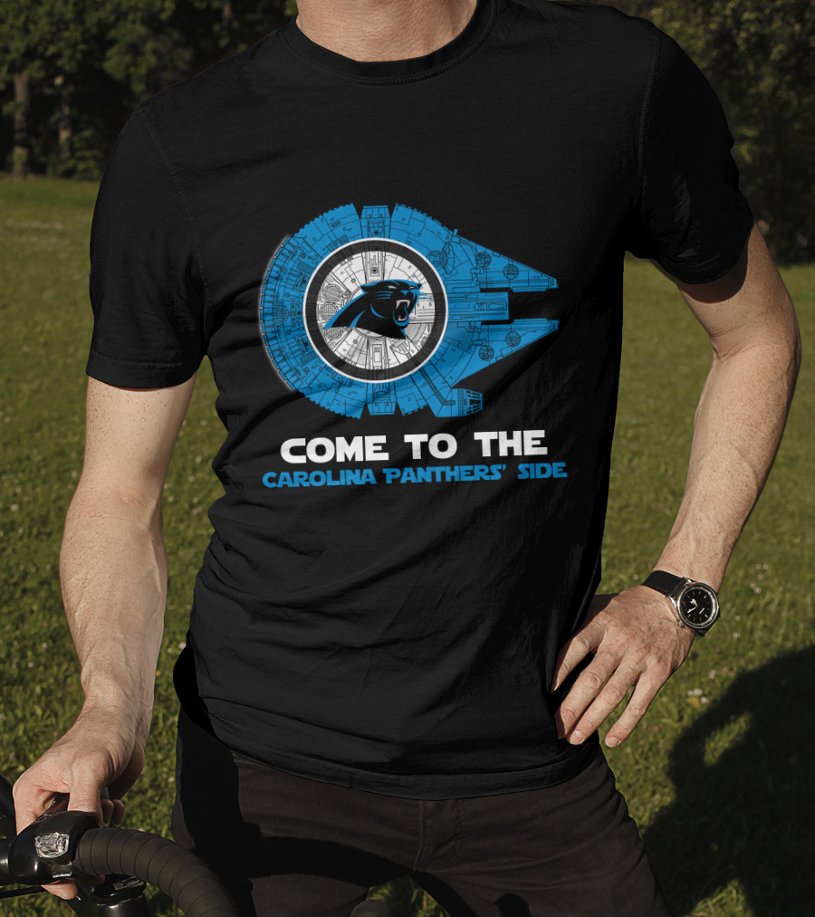 Come To The Carolina Panthers' Side Millennium Falcon Nfl T-Shirt