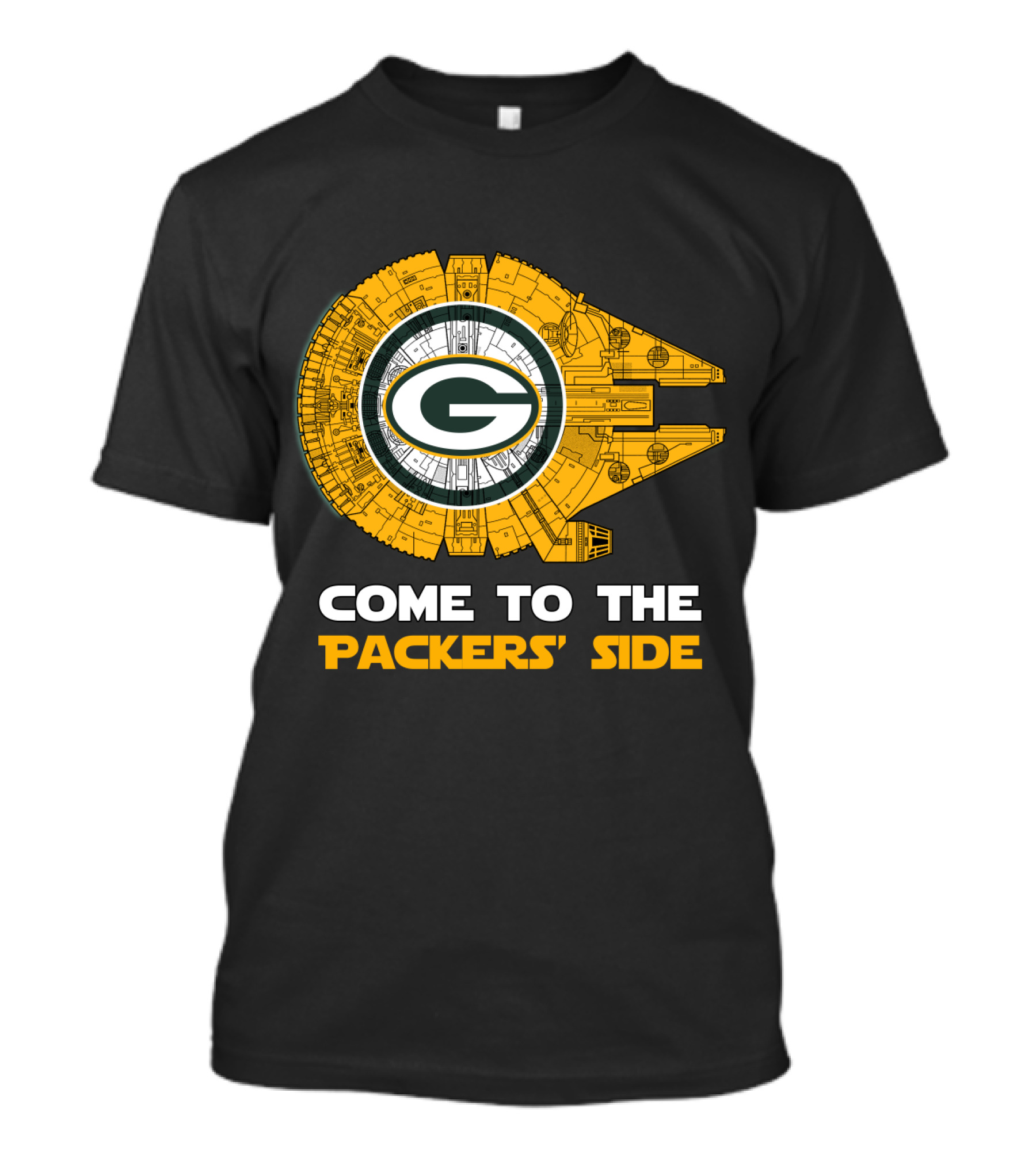Come To The Packers' Side Millennium Falcon Green Bay Packers Nfl T-Shirt