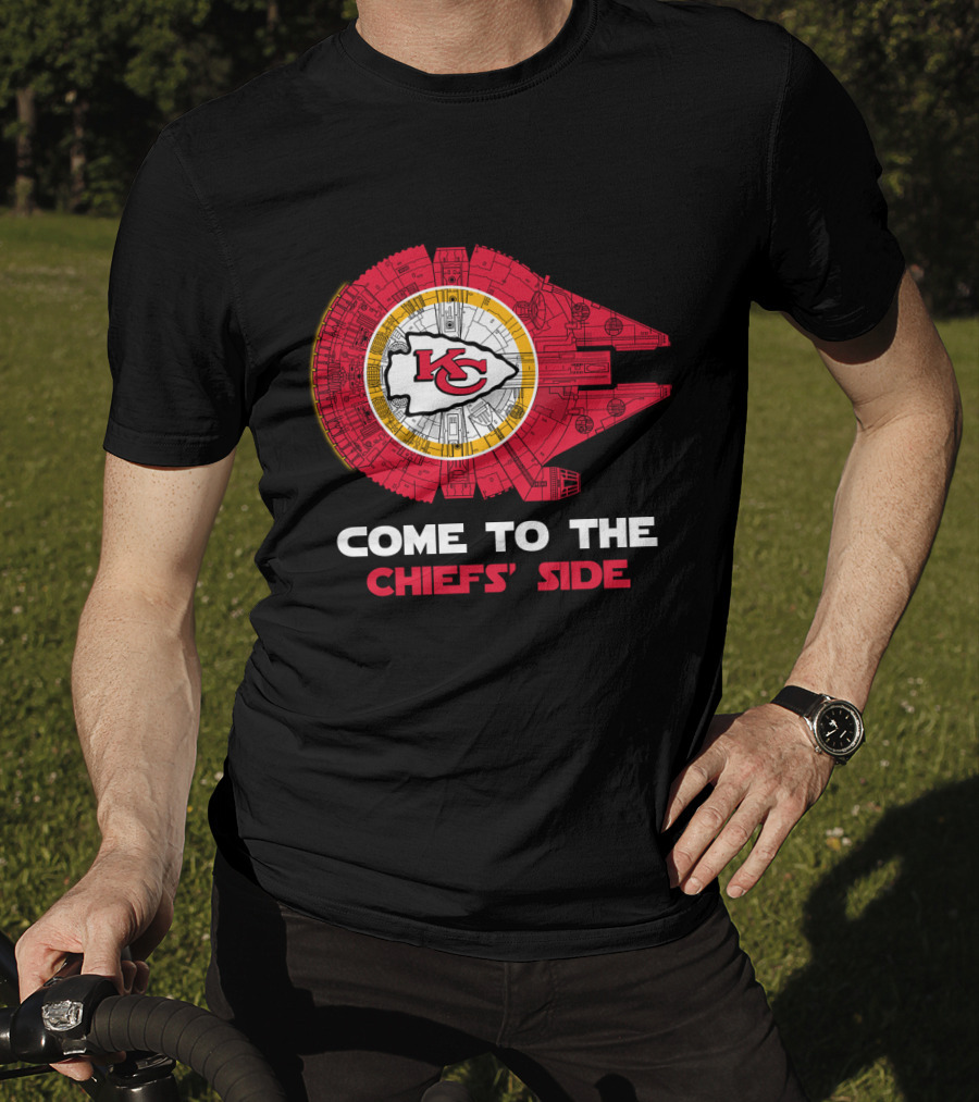 Come To The Chiefs' Side Kansas City Chiefs Millennium Falcon Nfl T-Shirt