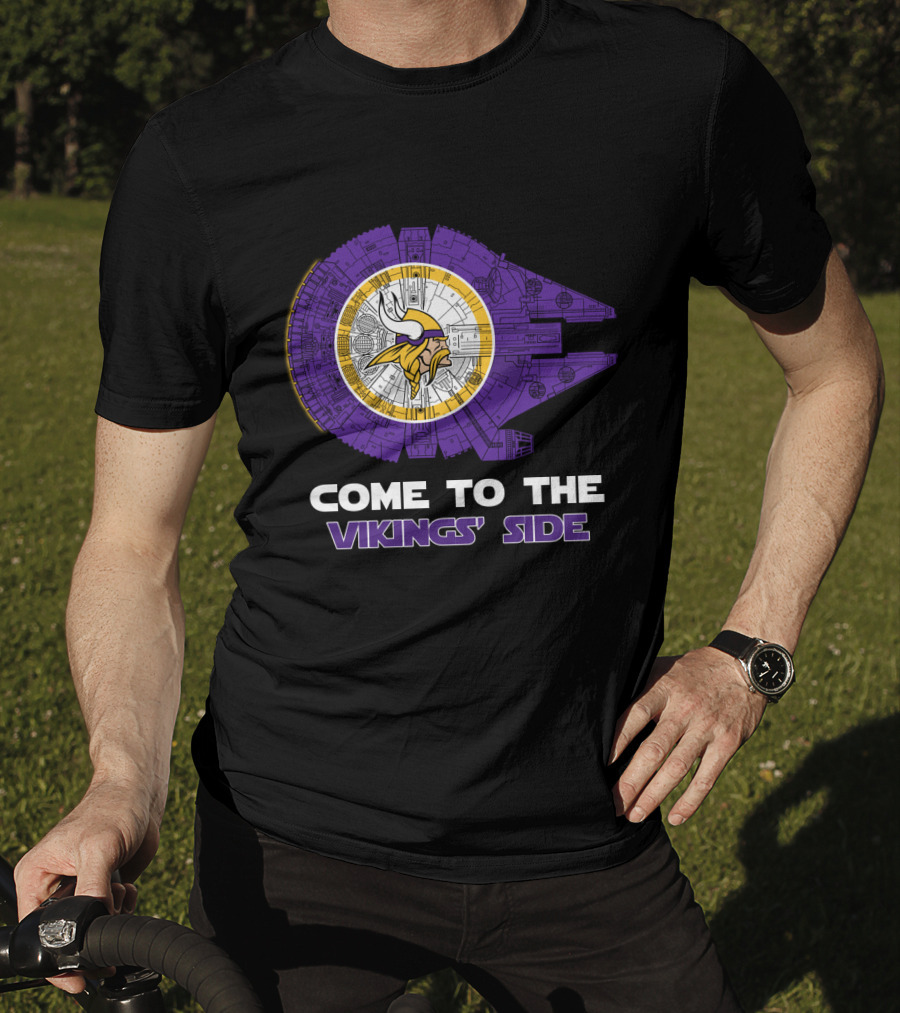 Come To The Vikings' Side Minnesota Vikings Millennium Falcon Nfl T-Shirt