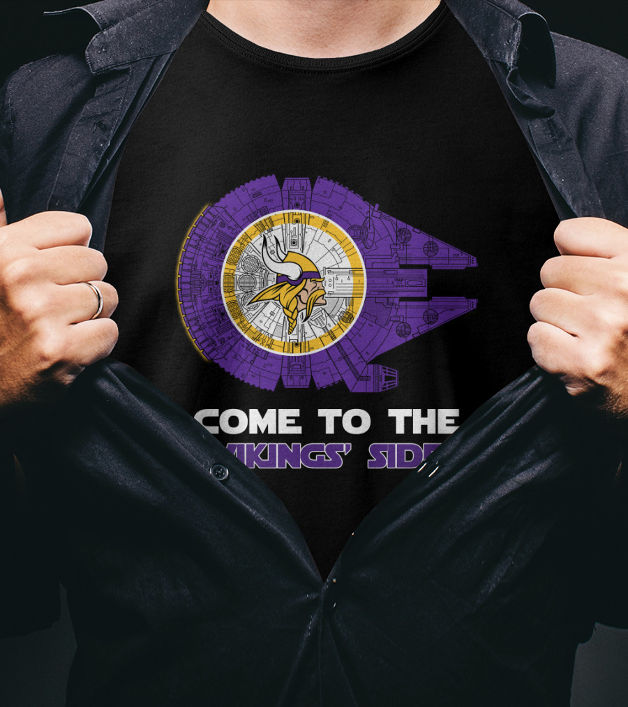 Come To The Vikings' Side Minnesota Vikings Millennium Falcon Nfl T-Shirt