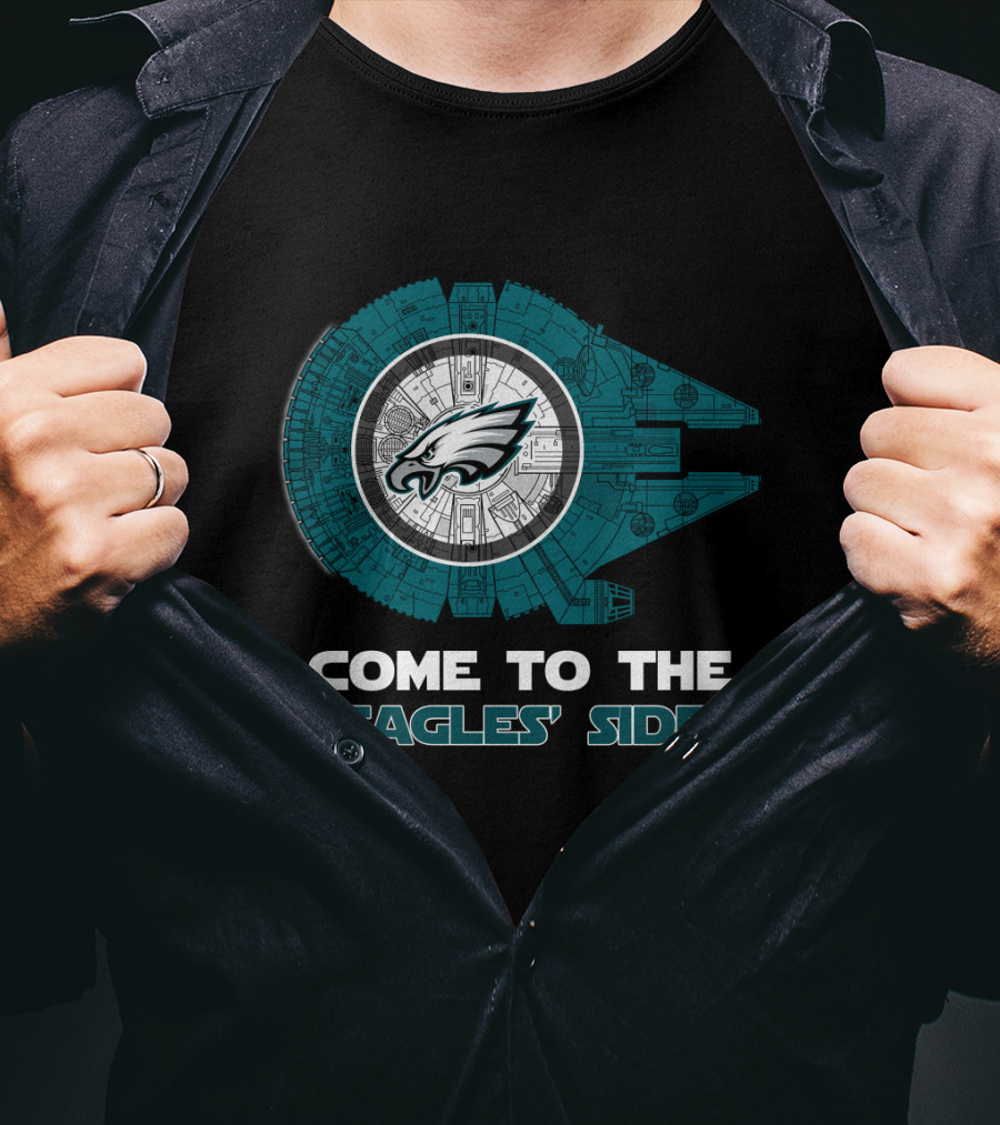 Philadelphia Eagles Come To The Eagles' Side Millennium Falcon Nfl T-Shirt