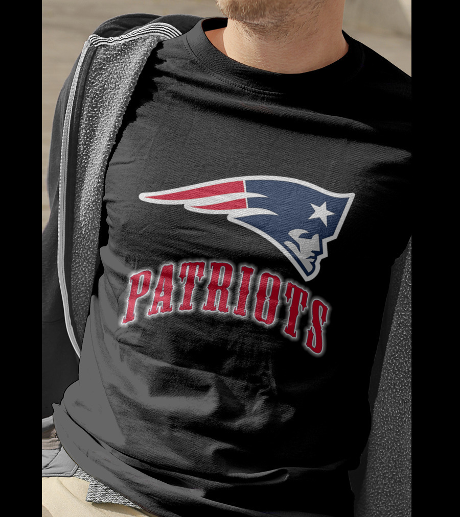 Patriots New England Team Logo Star And Stripes T-Shirt
