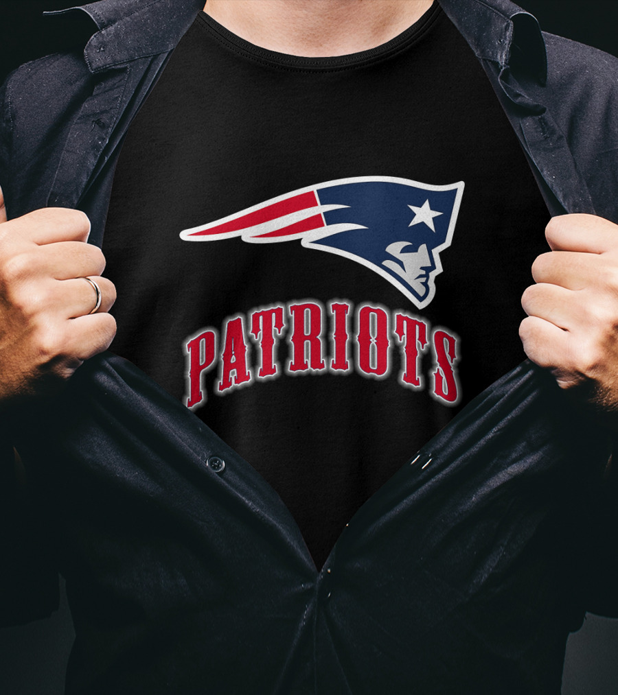 Patriots New England Team Logo Star And Stripes T-Shirt