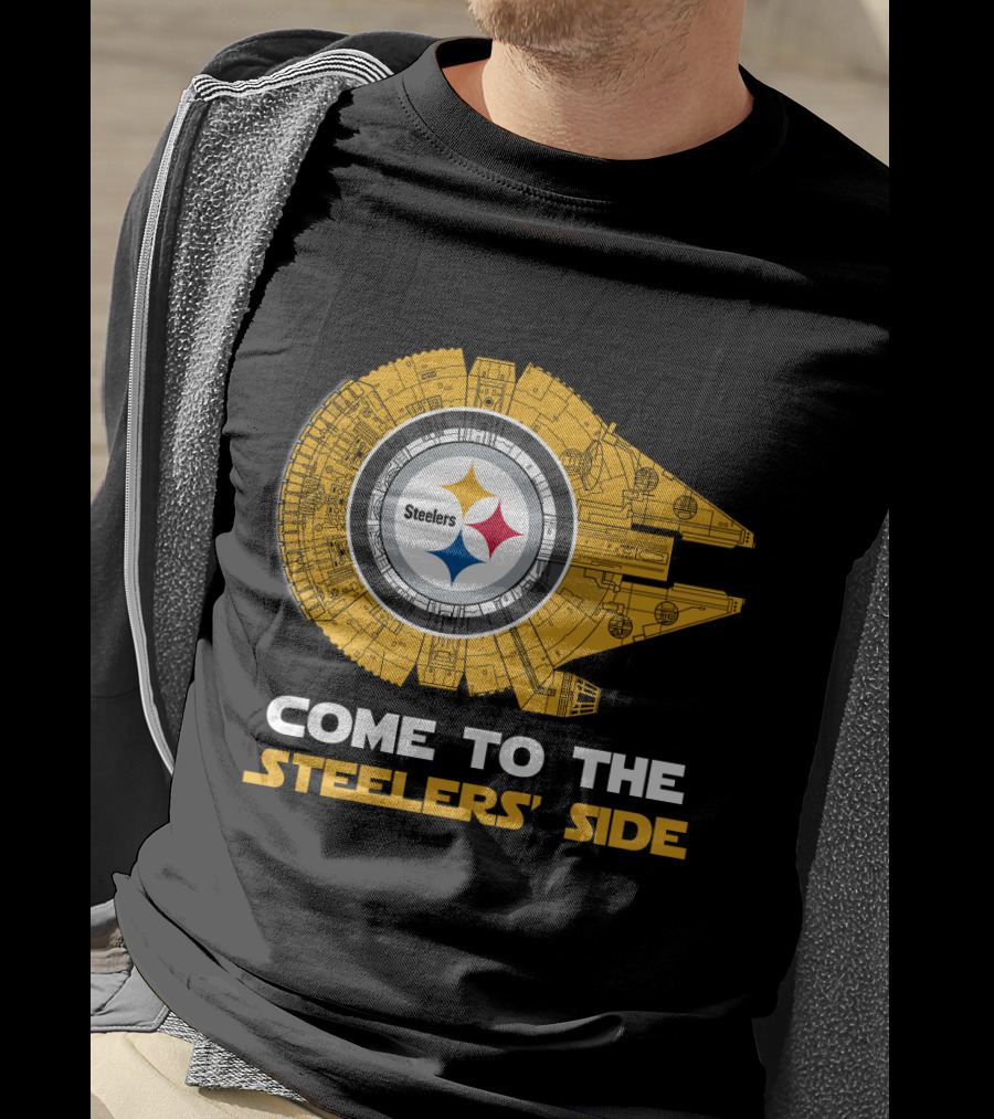 Come To The Steelers' Side Pittsburgh Steelers Millennium Falcon T-Shirt