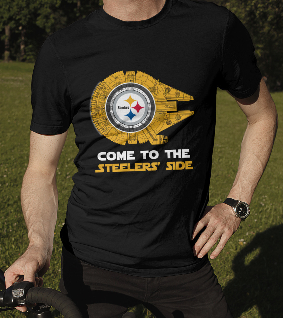 Come To The Steelers' Side Pittsburgh Steelers Millennium Falcon T-Shirt