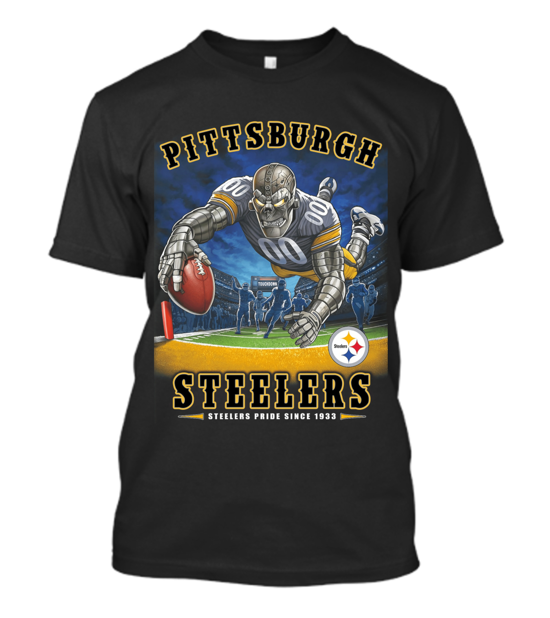 Pittsburgh Steelers Pride Since 1933 End Zone Touchdown Celebration T-Shirt