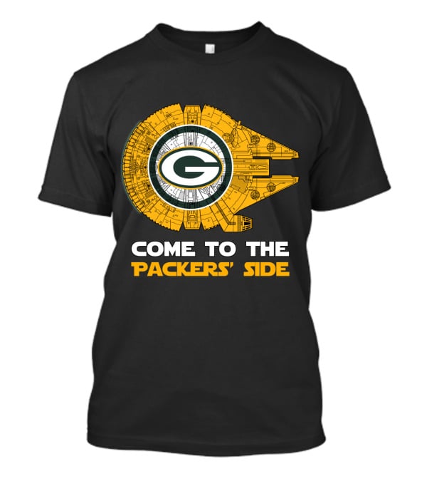 Come To The Packers' Side Green Bay Packers Millennium Falcon T-Shirt