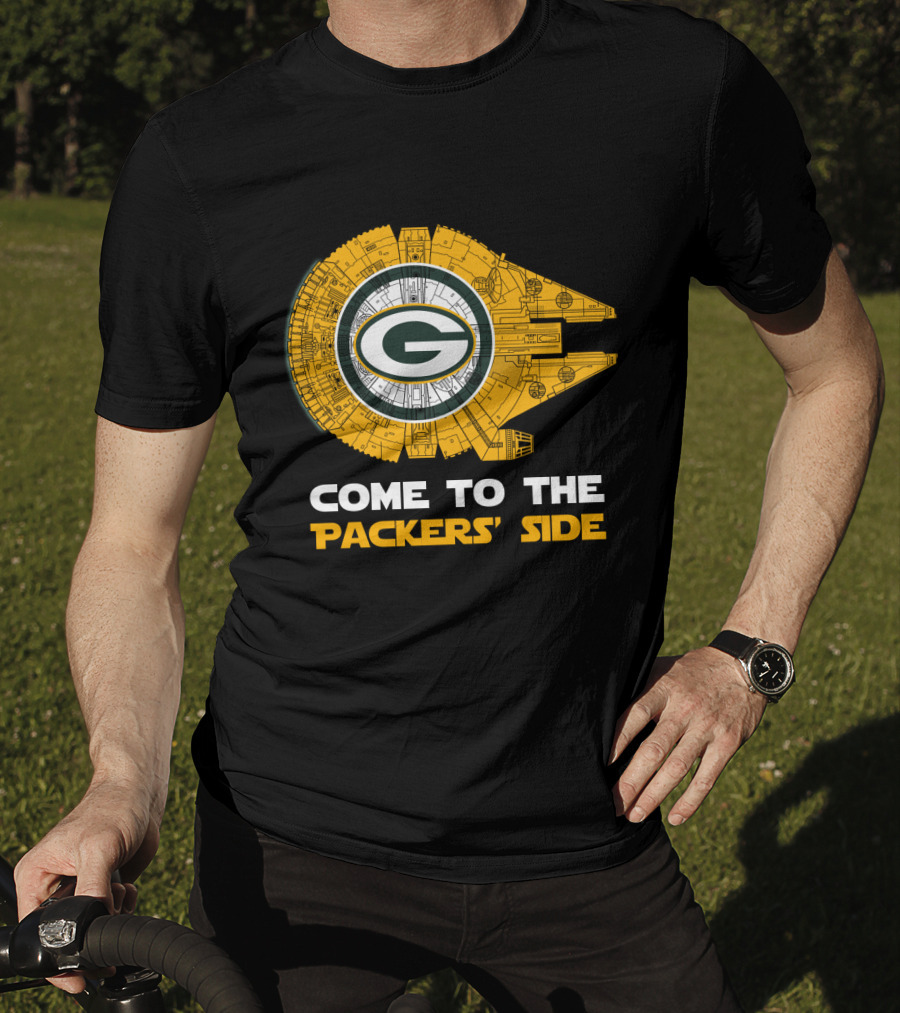 Come To The Packers' Side Green Bay Packers Millennium Falcon T-Shirt