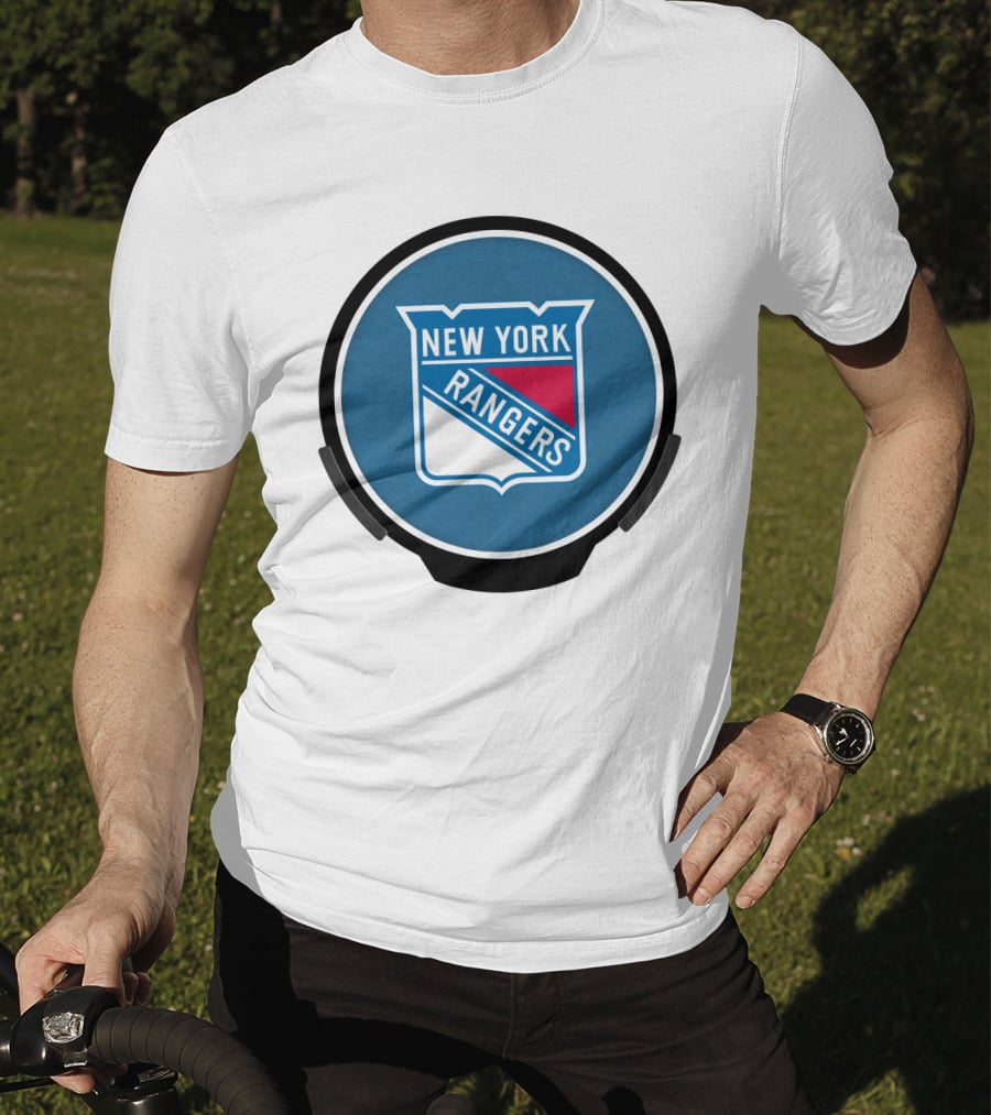 New York Rangers Power Decal Logo Shield T-Shirt