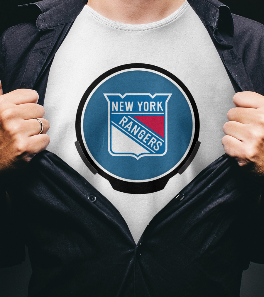New York Rangers Power Decal Logo Shield T-Shirt