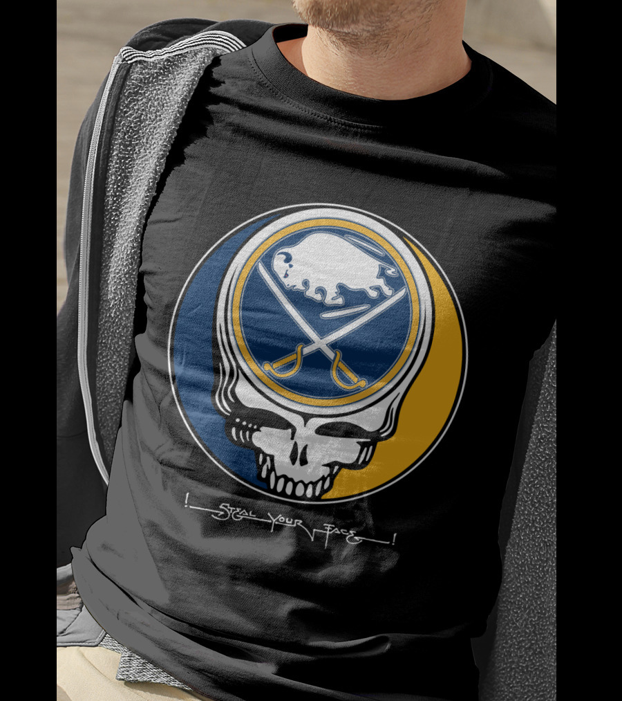 Grateful Dead Steal Your Face Buffalo Sabres Skull T-Shirt