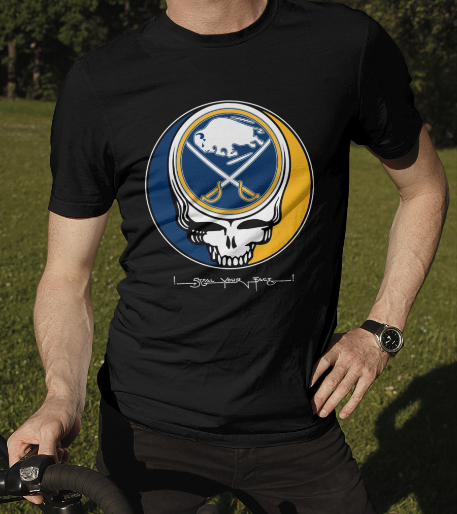 Grateful Dead Steal Your Face Buffalo Sabres Skull T-Shirt
