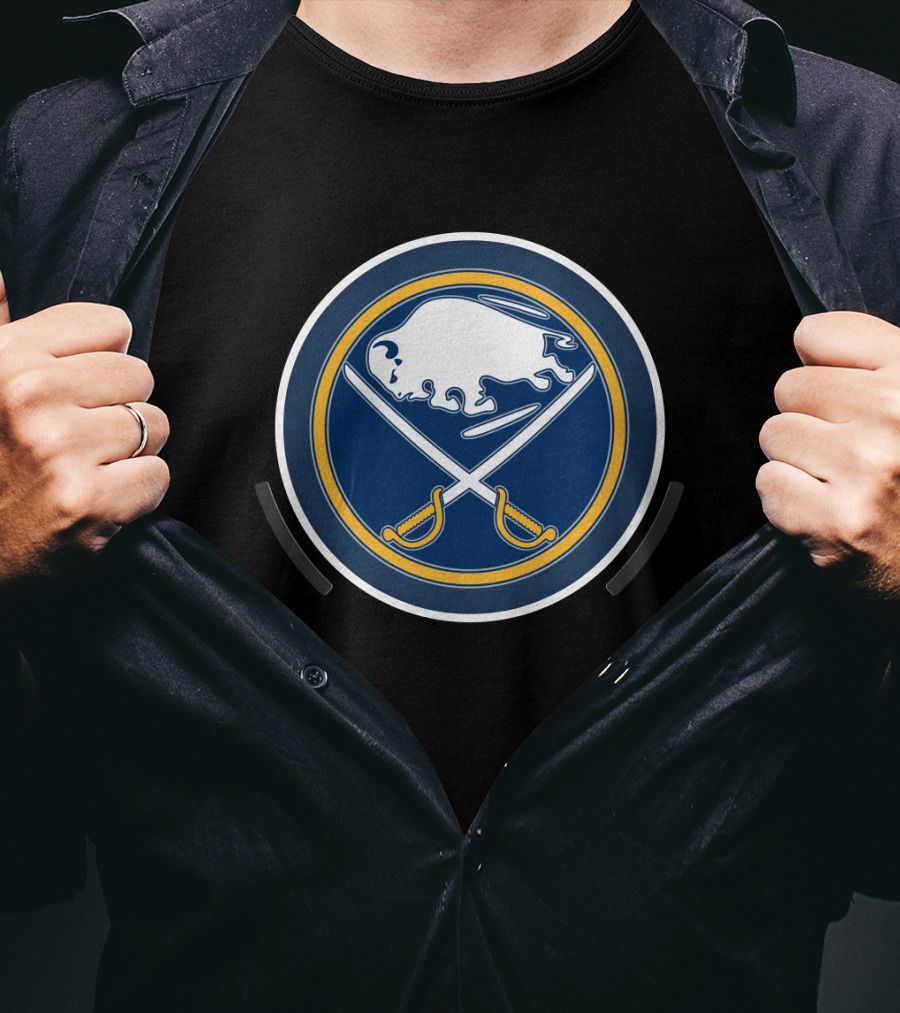 Buffalo Sabres Power Decal Logo NHL Team Emblem T-Shirt