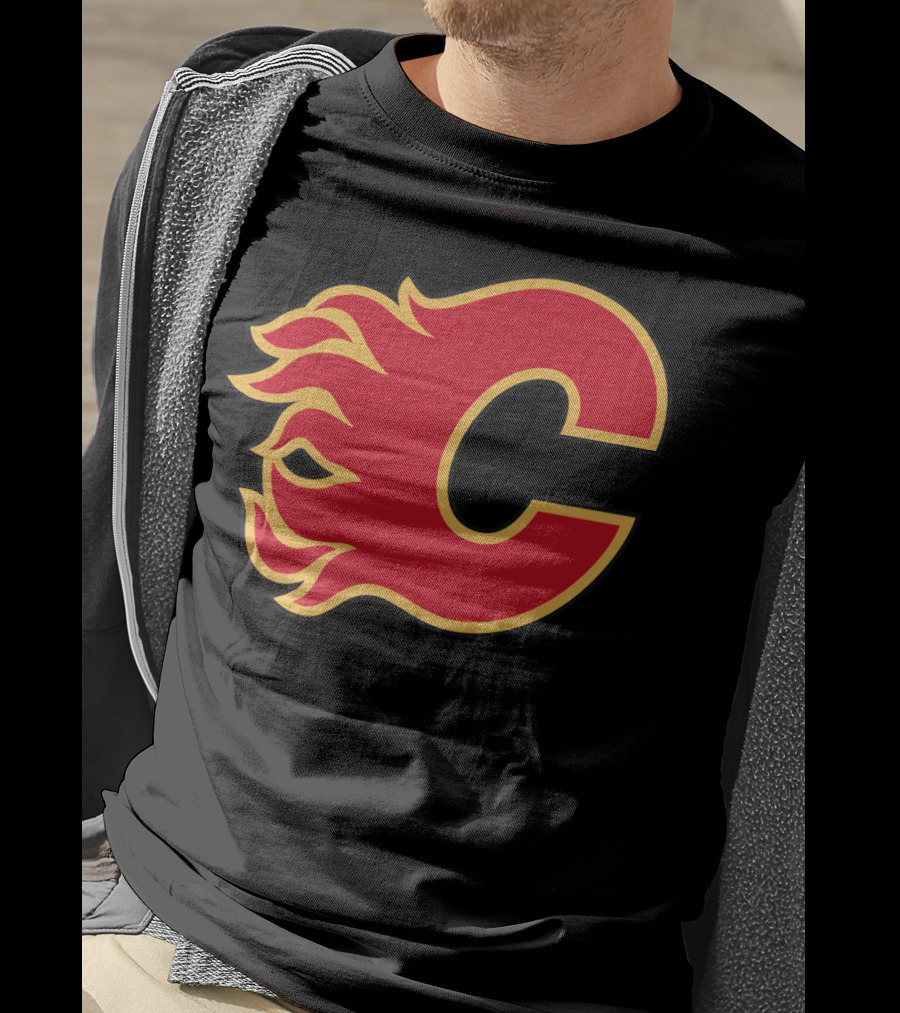 Calgary Flames Hockey Team Fiery T-Shirt